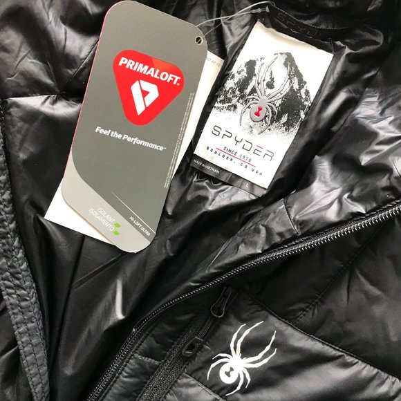 SPYDER Glissade Hoodie Puffer Jacket Coat Mens NWT - Picture 2 of 8
